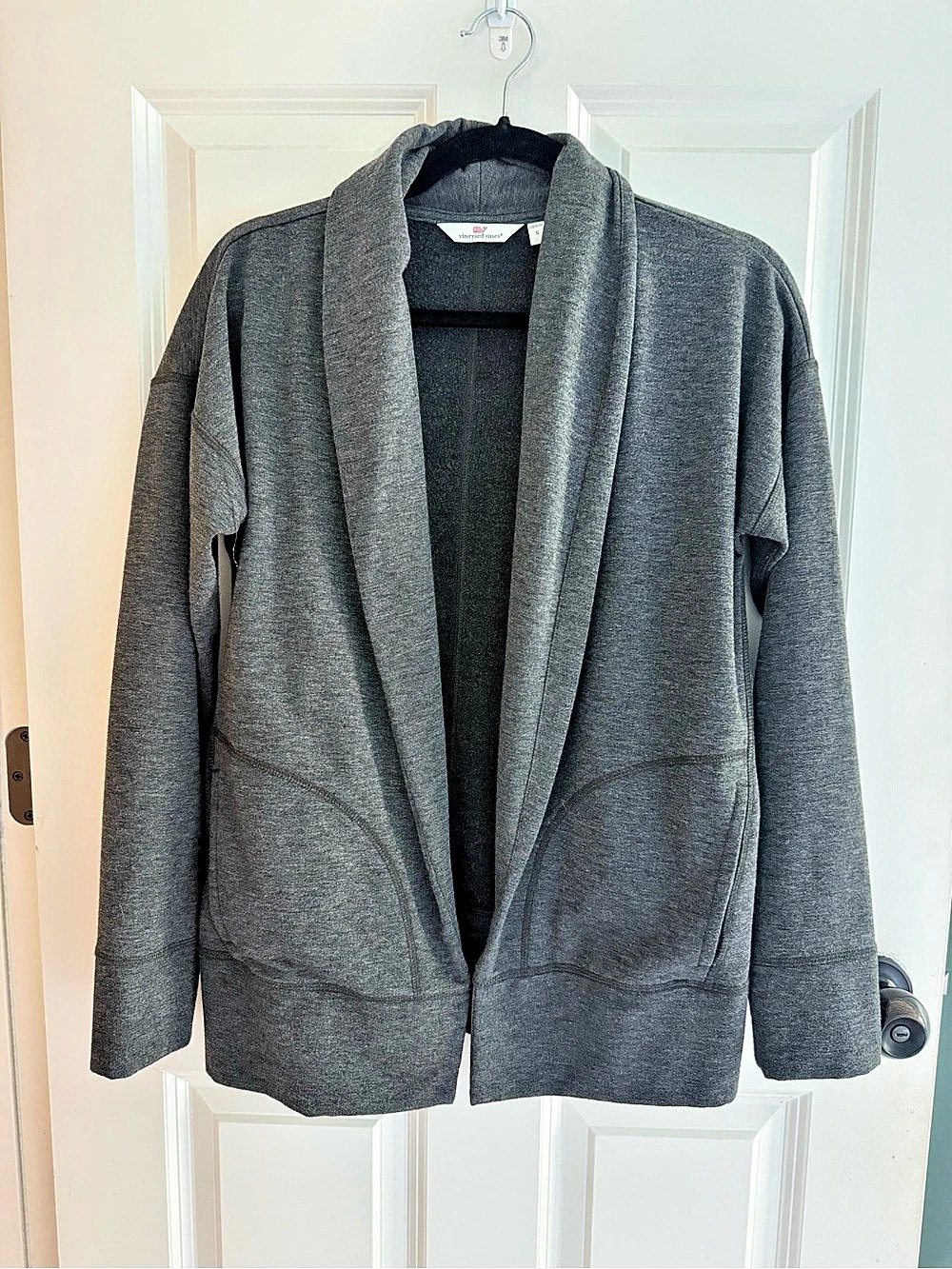 Vineyard Vines Gray Shawl Collar Cardigan, Size S
